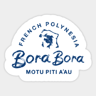 Bora Bora French Polynesia Islands Map Sticker